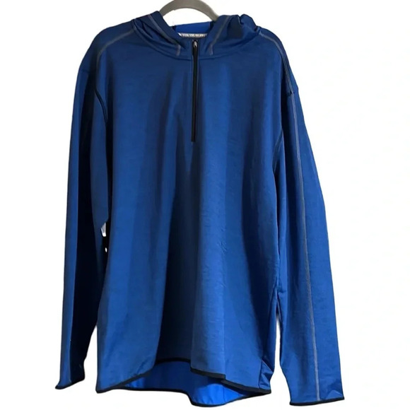 Tommy Bahama 1/3 Zip Up Blue Pullover Hoodie Size XXL - Picture 5 of 9